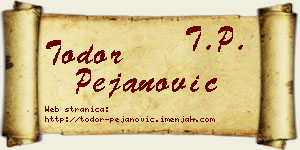 Todor Pejanović vizit kartica
